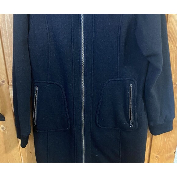 Bergans of Norway Myrull Lady Coat Black Wool Hooded Jacket Women's Large 1880 - Picture 5 of 16